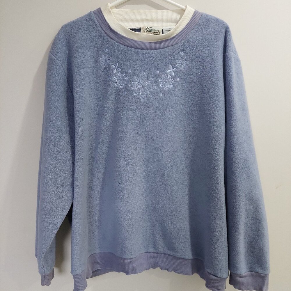 Tradition Country Collection Lavender Soft Fleece Sweatshirt Women's 3XL